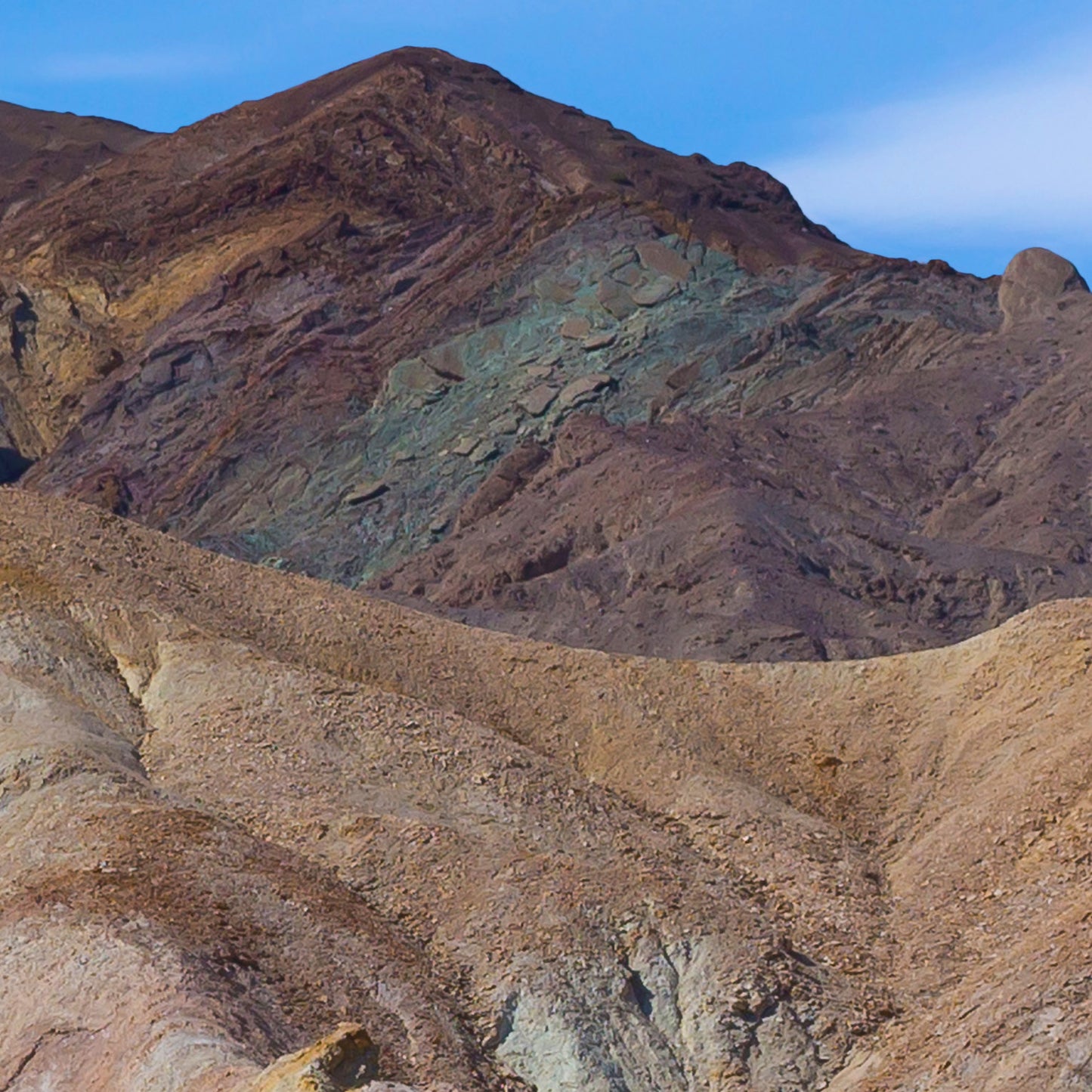 Colored Mountain - Death Valley - Kunstdruck+ weißer Rand