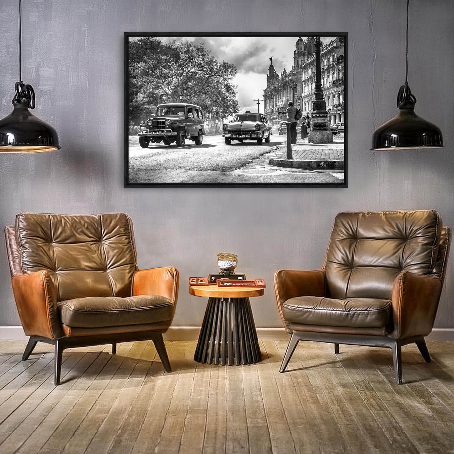 Havanna Centro 02 - Gerahmte Leinwand