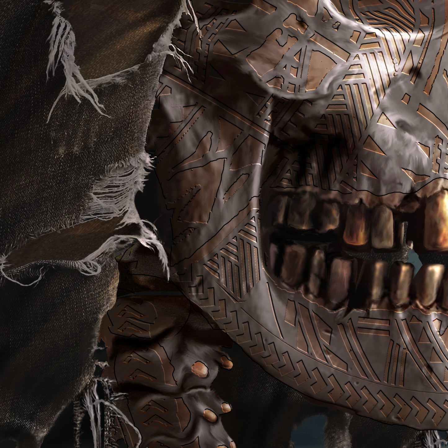 Moonlight Smoker - Gerahmte Leinwand