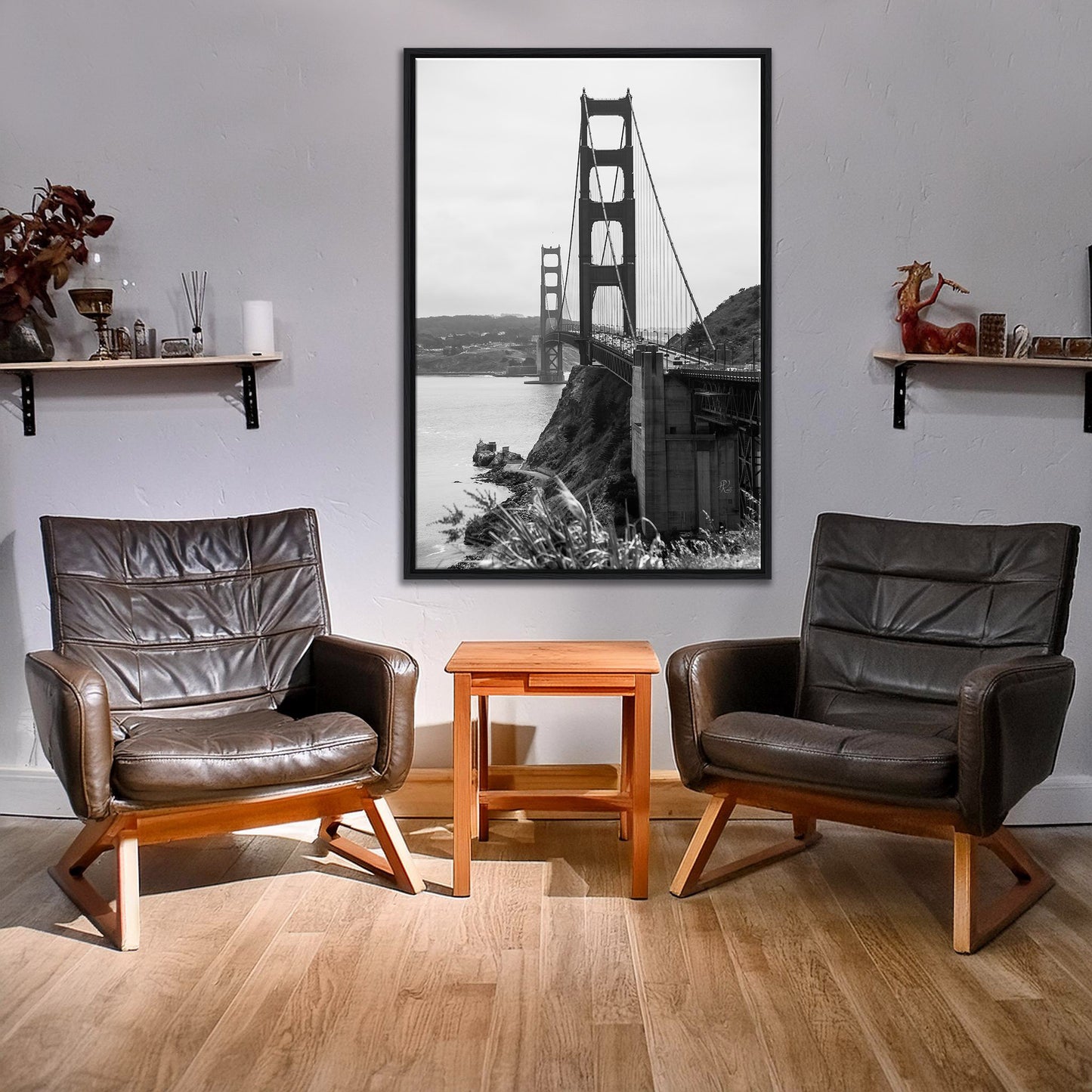 San Francisco Golden Gate Bridge - Gerahmte Leinwand