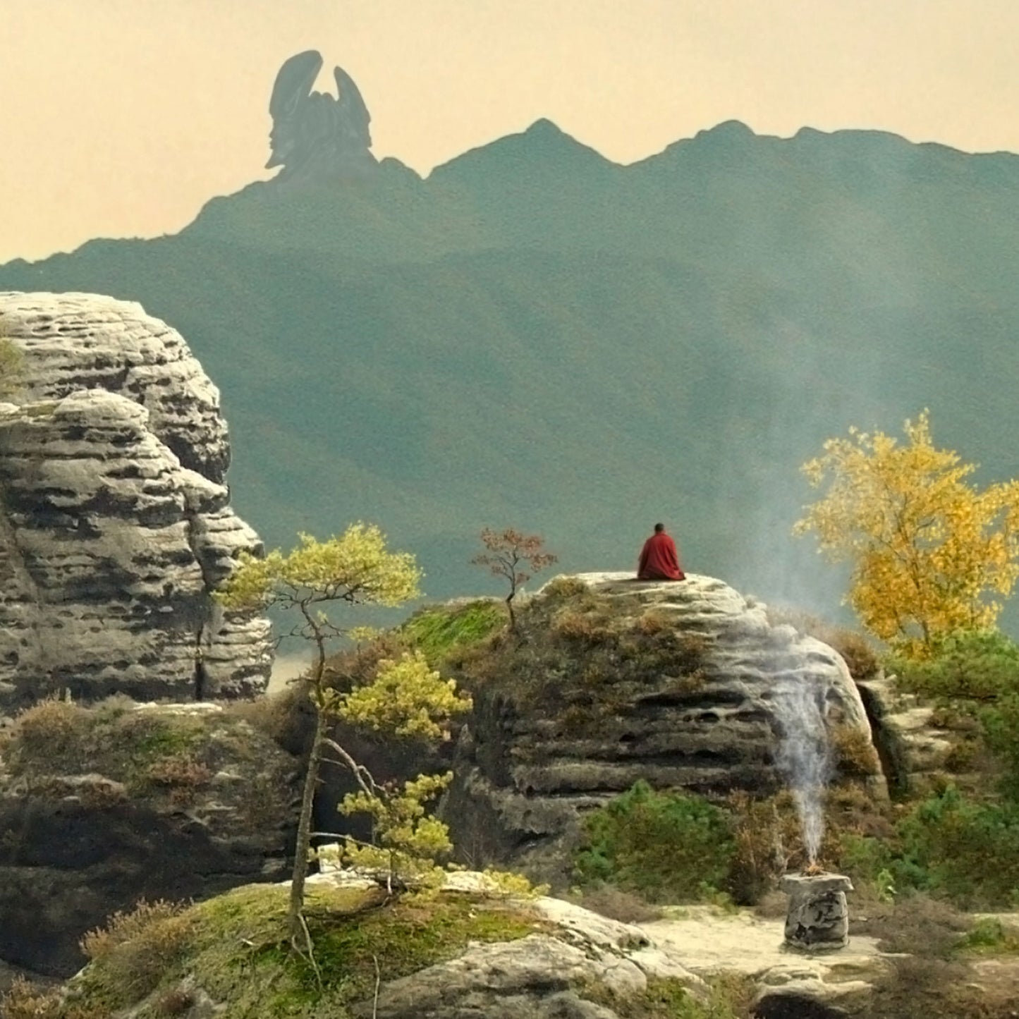 The monk - Kunstdruck+ weißer Rand