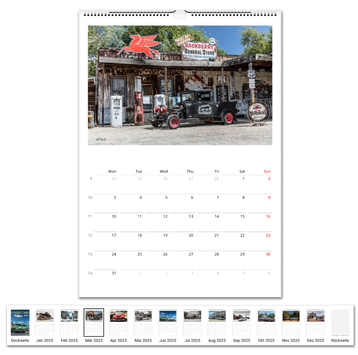 CLASSIC CARS - Wall calendar (ENG)