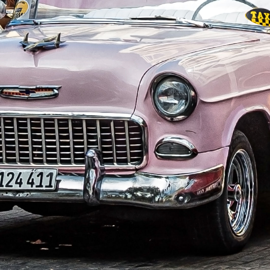 Cuba Old Cars_01 - Gerahmte Leinwand