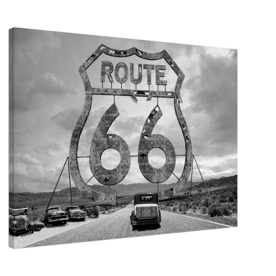 S/W Leinwandbilder ROUTE 66